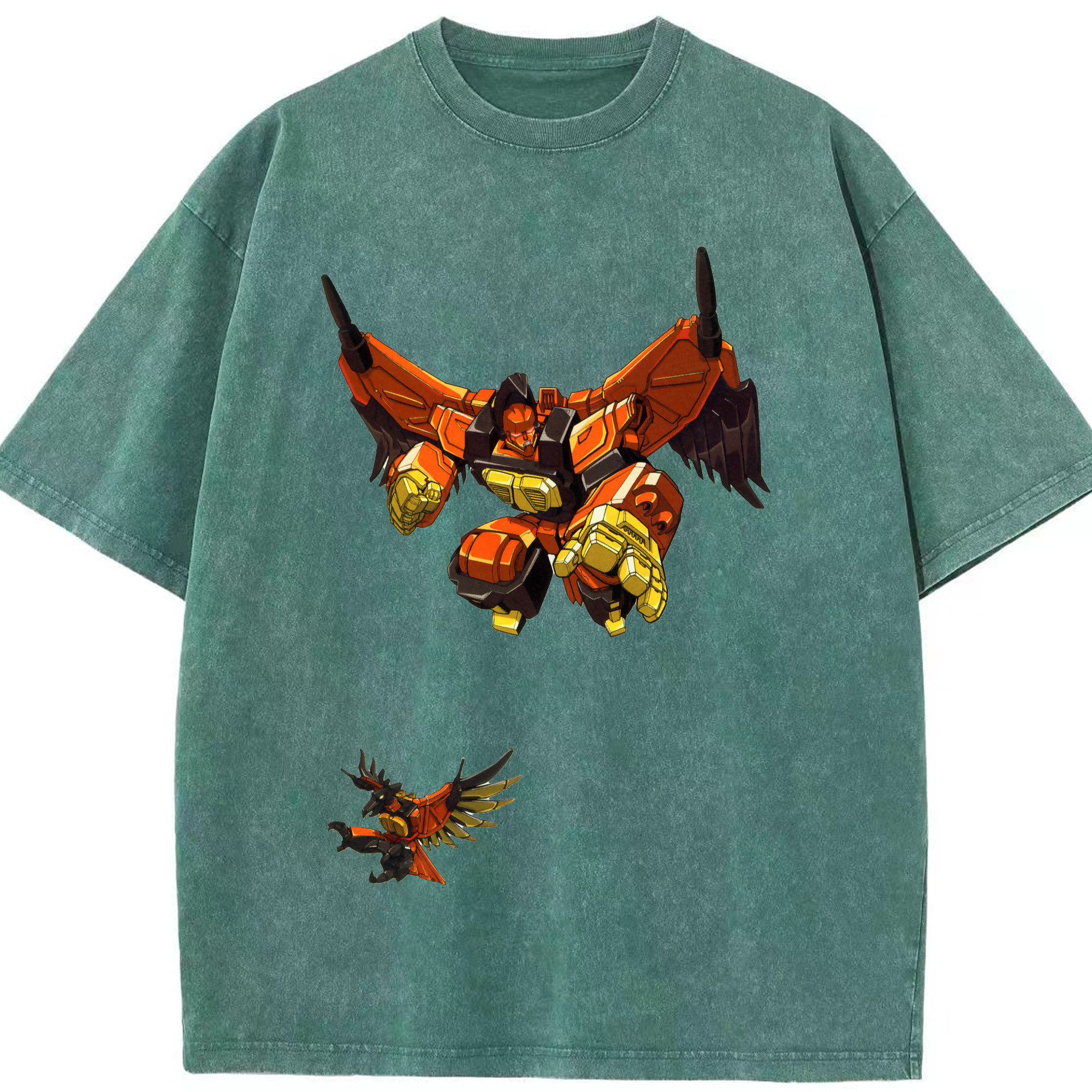 （画像用）  綿100% ヴィンテージ風 半袖Tシャツ（フロントプリント）